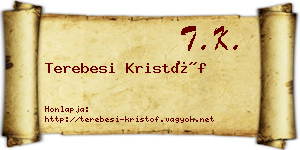 Terebesi Kristóf névjegykártya