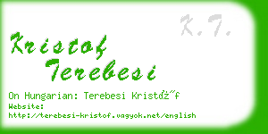 kristof terebesi business card